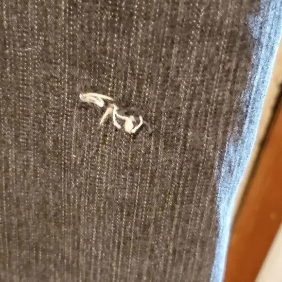 Ann Taylor Loft black jean skirt with front split - Picture 7 of 8